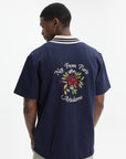 Drole Shirt Piquee Slogan Rose Navy
