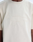 Maison Kitsune T-Shirt Crafted Profile Fox Comfort Stone