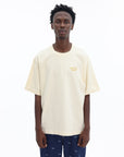 Maison Kitsune T-Shirt Handwriting Embroidery Oversize Stone