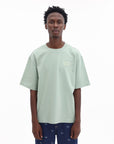 Maison Kitsune T-Shirt Handwriting Embroidery Oversize Mint