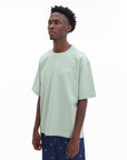 Maison Kitsune T-Shirt Handwriting Embroidery Oversize Mint