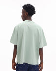 Maison Kitsune T-Shirt Handwriting Embroidery Oversize Mint