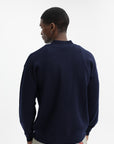 Drole Cardigan Slogan Rose Navy