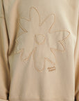 Maison Kitsune Sweatshirt Crafted Daisy Oversize Beige