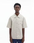 Maison Kitsune Over Shirt Short Sleeve Beige