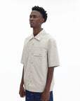 Maison Kitsune Over Shirt Short Sleeve Beige