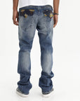 True Religion Jean Ricky Worn Rips Medium Wash