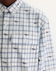 Maison Kitsune Shirt Skate Double Pocket Blue