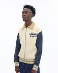 Maison Kitsune Jersey Knitted College Cream-Navy