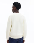 Maison Kitsune Jumper Varsity Embroidered Mesh Cream