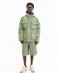 Maison Kitsune Jacket Hooded Popover Green