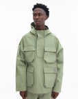 Maison Kitsune Jacket Hooded Popover Green