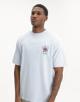 Drole T-Shirt Slogan Rose Light Blue