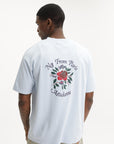 Drole T-Shirt Slogan Rose Light Blue