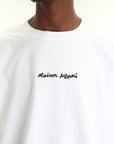 Maison Kitsune T-Shirt Line Handwriting Oversize White
