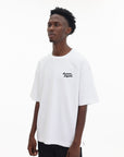 Maison Kitsune T-Shirt Handwriting Embroidery Oversize White