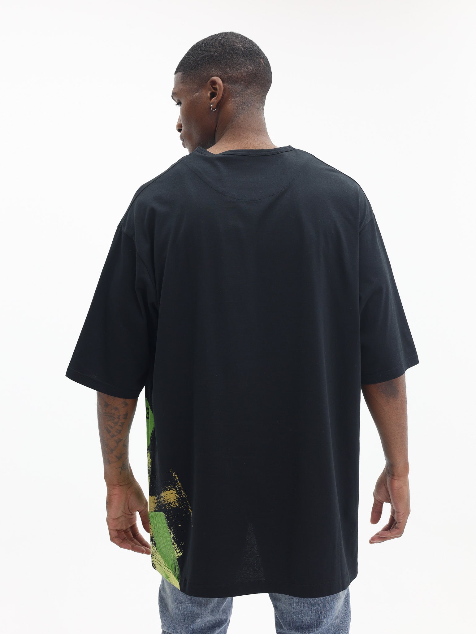 Y-3 T-Shirt Bottom Brush Strokes Black-AL Capone Premium