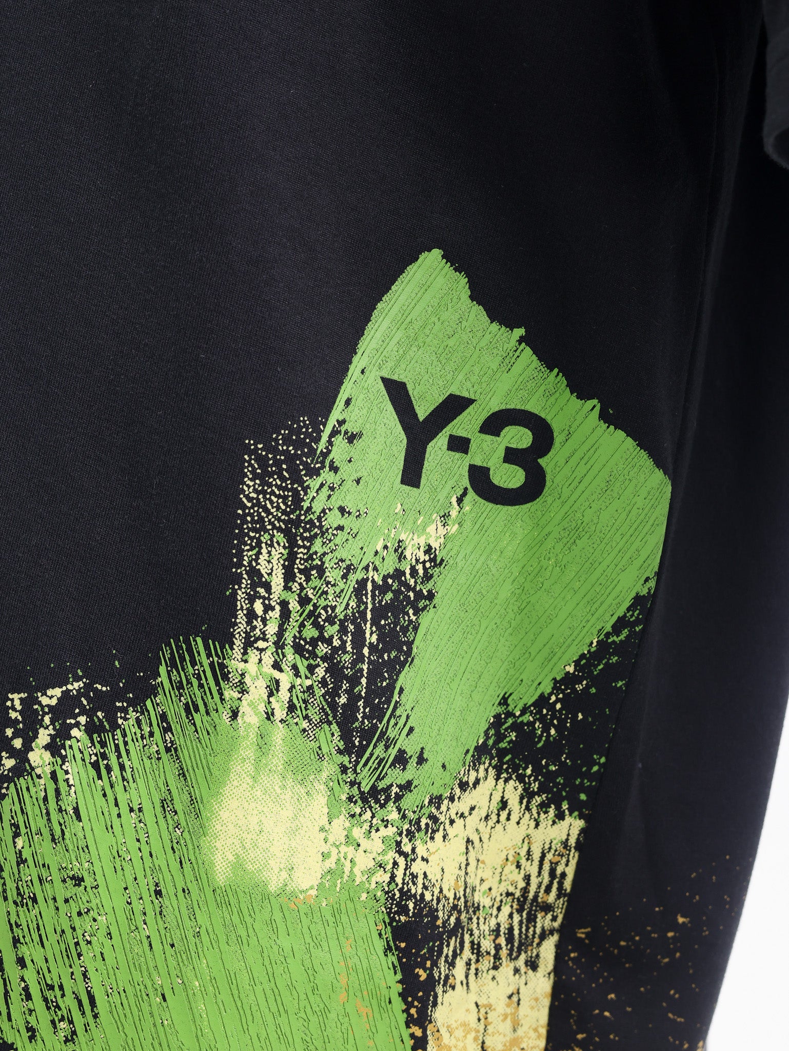 Y-3 T-Shirt Bottom Brush Strokes Black-AL Capone Premium