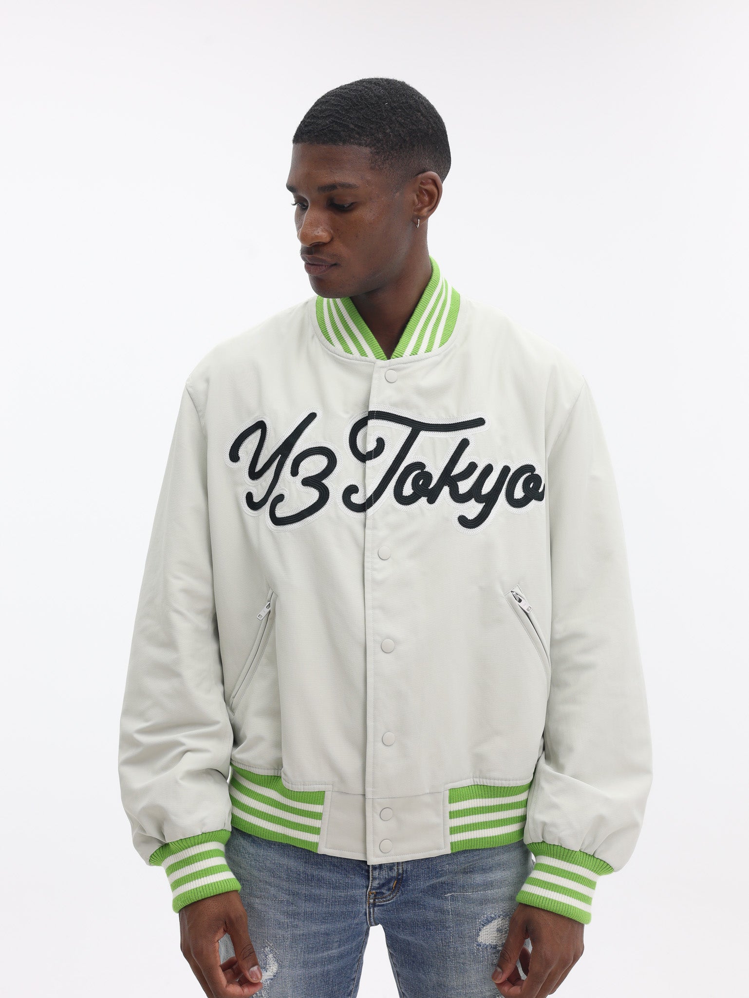 Y-3 Jacket Team Logo Off White-Green-AL Capone Premium