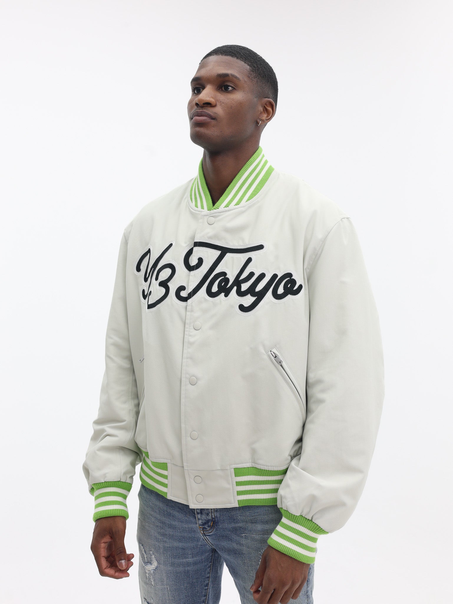 Y-3 Jacket Team Logo Off White-Green-AL Capone Premium
