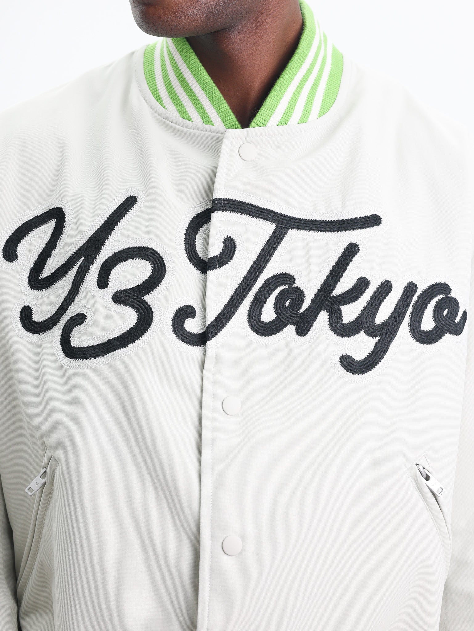 Y-3 Jacket Team Logo Off White-Green-AL Capone Premium