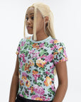 Kenzo T-Shirt Floral Off Aqua