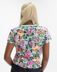Kenzo T-Shirt Floral Off Aqua