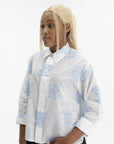 Kenzo Shirt LS White-Blue