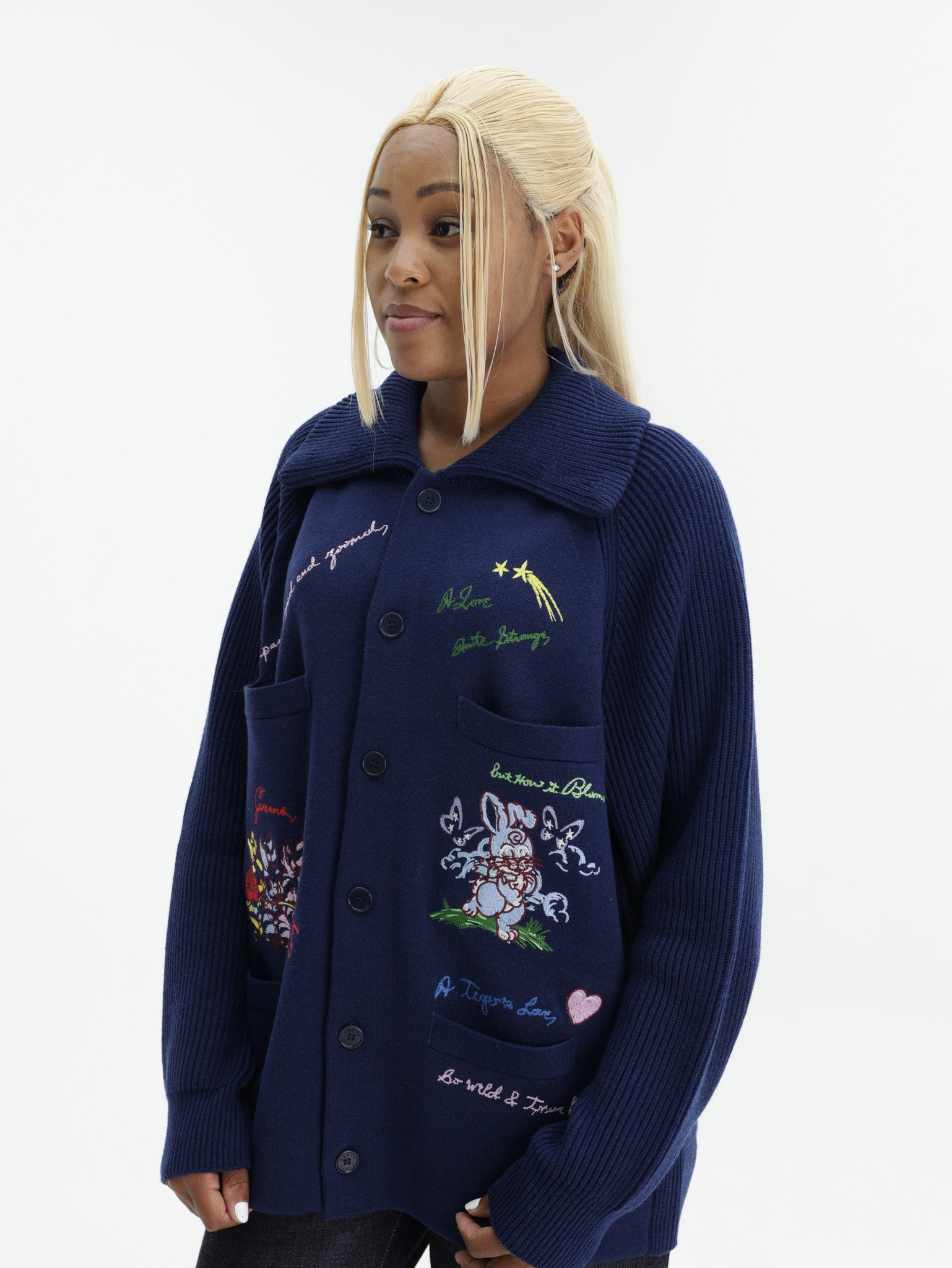 Kenzo Cardigan Cartoon Navy Blue - AL Capone Premium