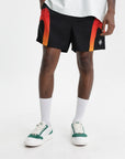 Casablanca Short Gradient Panel Jacquard Black/Red