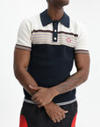 Casablanca Golfer Cafe Stripe Navy/Cream/White