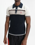 Casablanca Golfer Cafe Stripe Navy/Cream/White