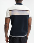 Casablanca Golfer Cafe Stripe Navy/Cream/White