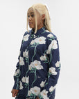Kenzo Shirt LS Floral Navy Blue