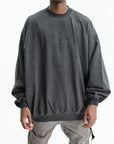 Rick Owens Sweater Hun Crewneck Knit Faded Black/Silver