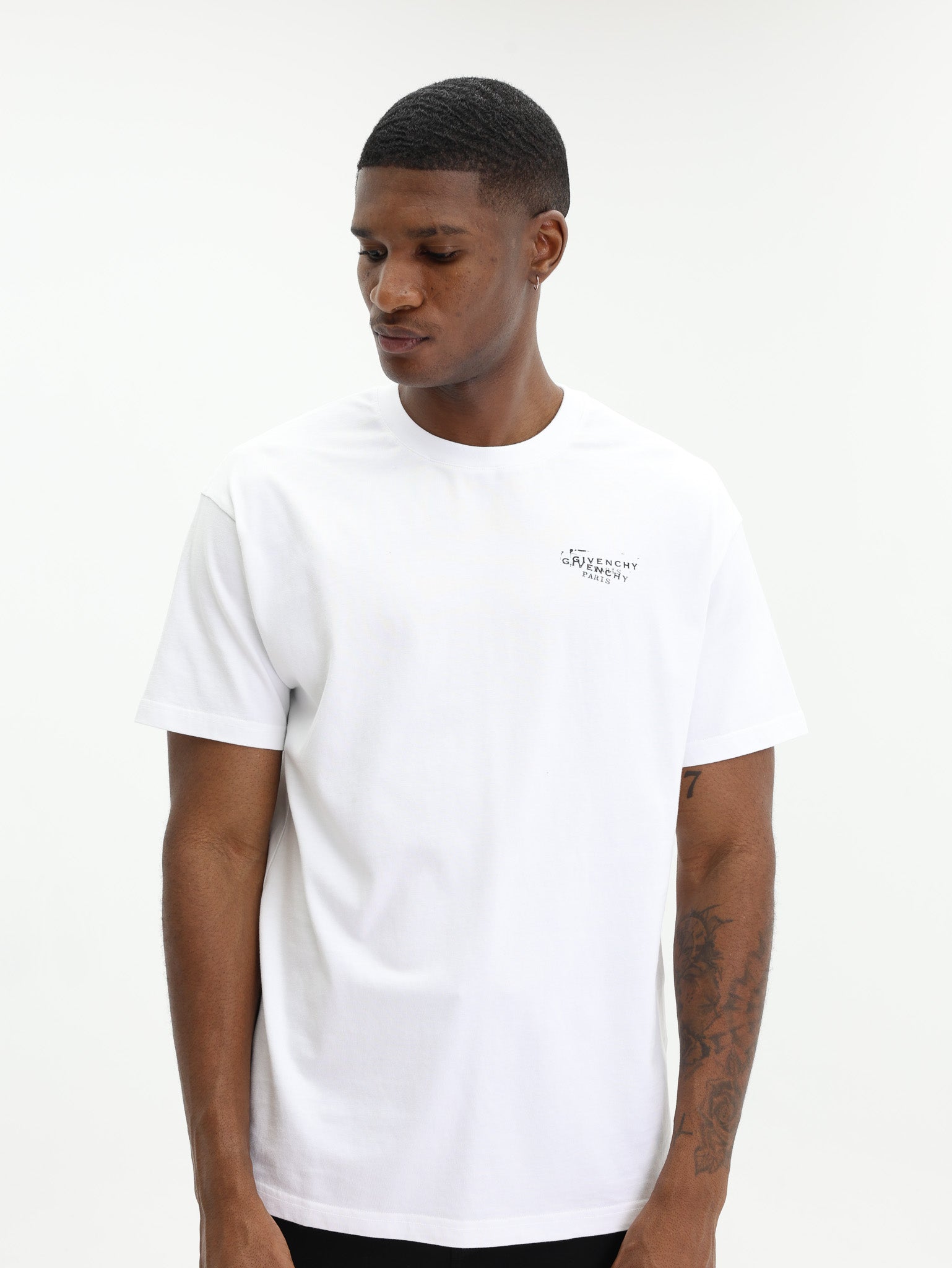 Givenchy T-Shirt With Stamp Print White - AL Capone Premium