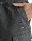 Rick Owens Shorts Cargobela Black Wax