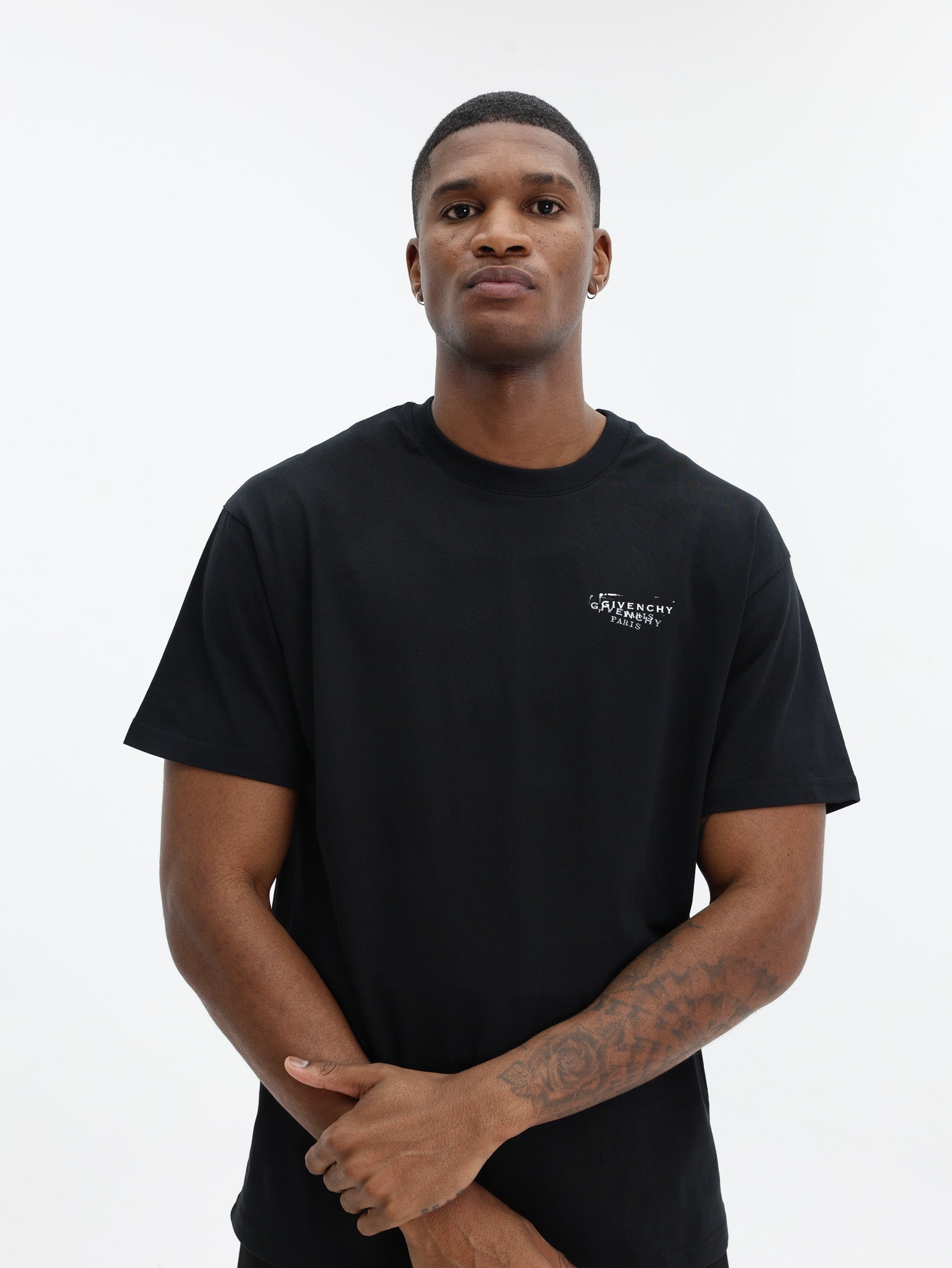 Givenchy T-Shirt With Stamp Print Black - AL Capone Premium