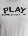 Comme Des Garcons T-Shirt Play Small Text Grey