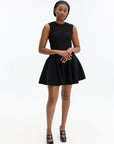 Givenchy Pleated Mini Dress Black