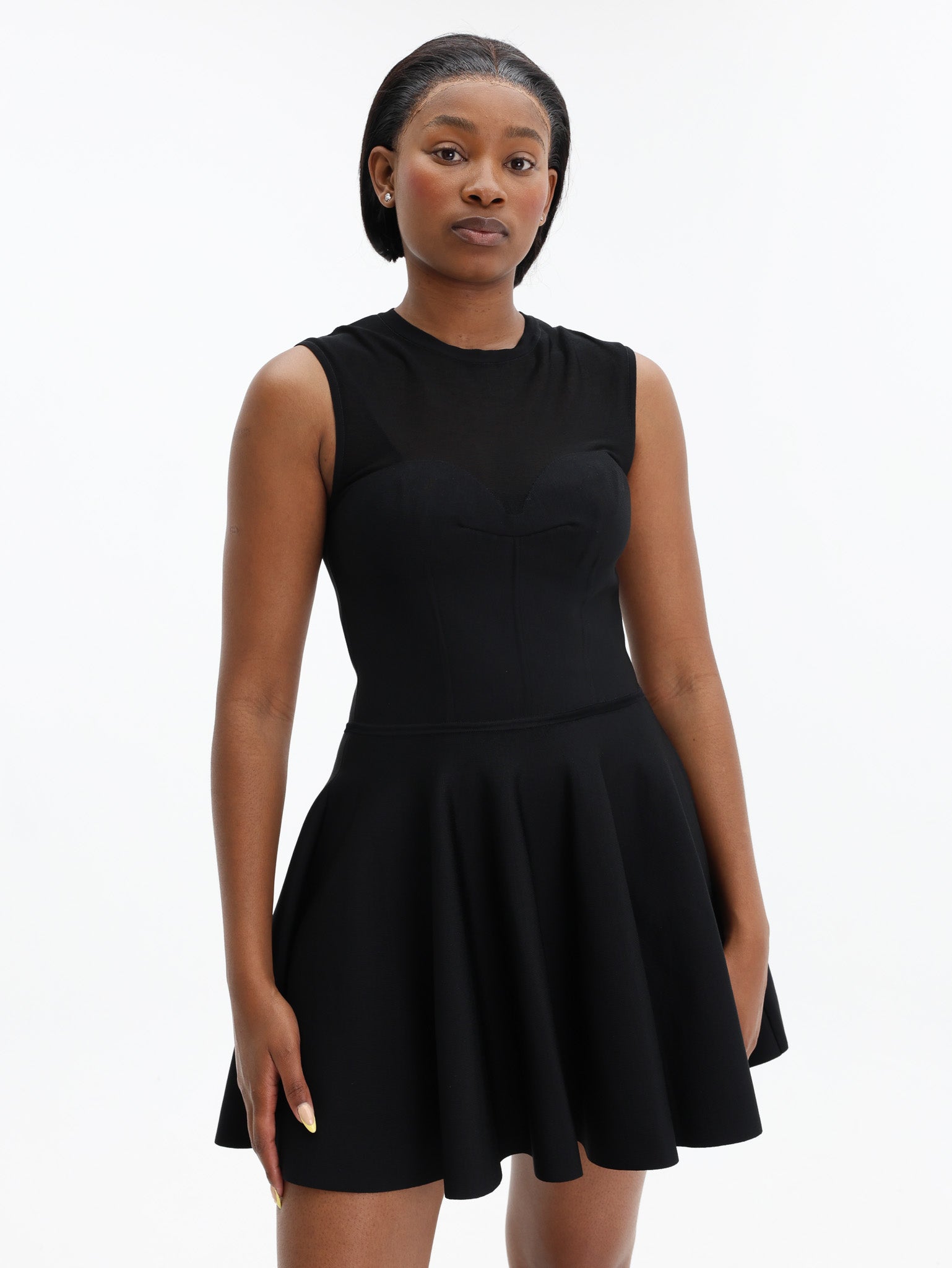 Givenchy Pleated Mini Dress Black