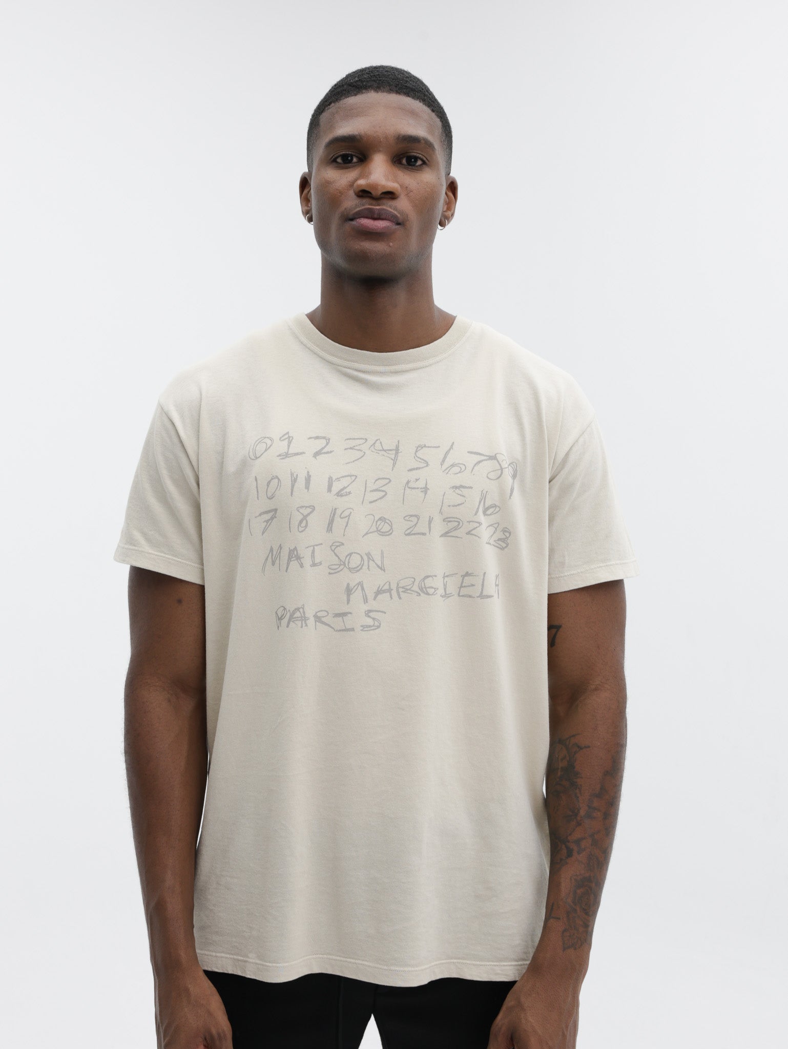 Maison Margiela Numerical T-Shirt Sand - AL Capone Premium