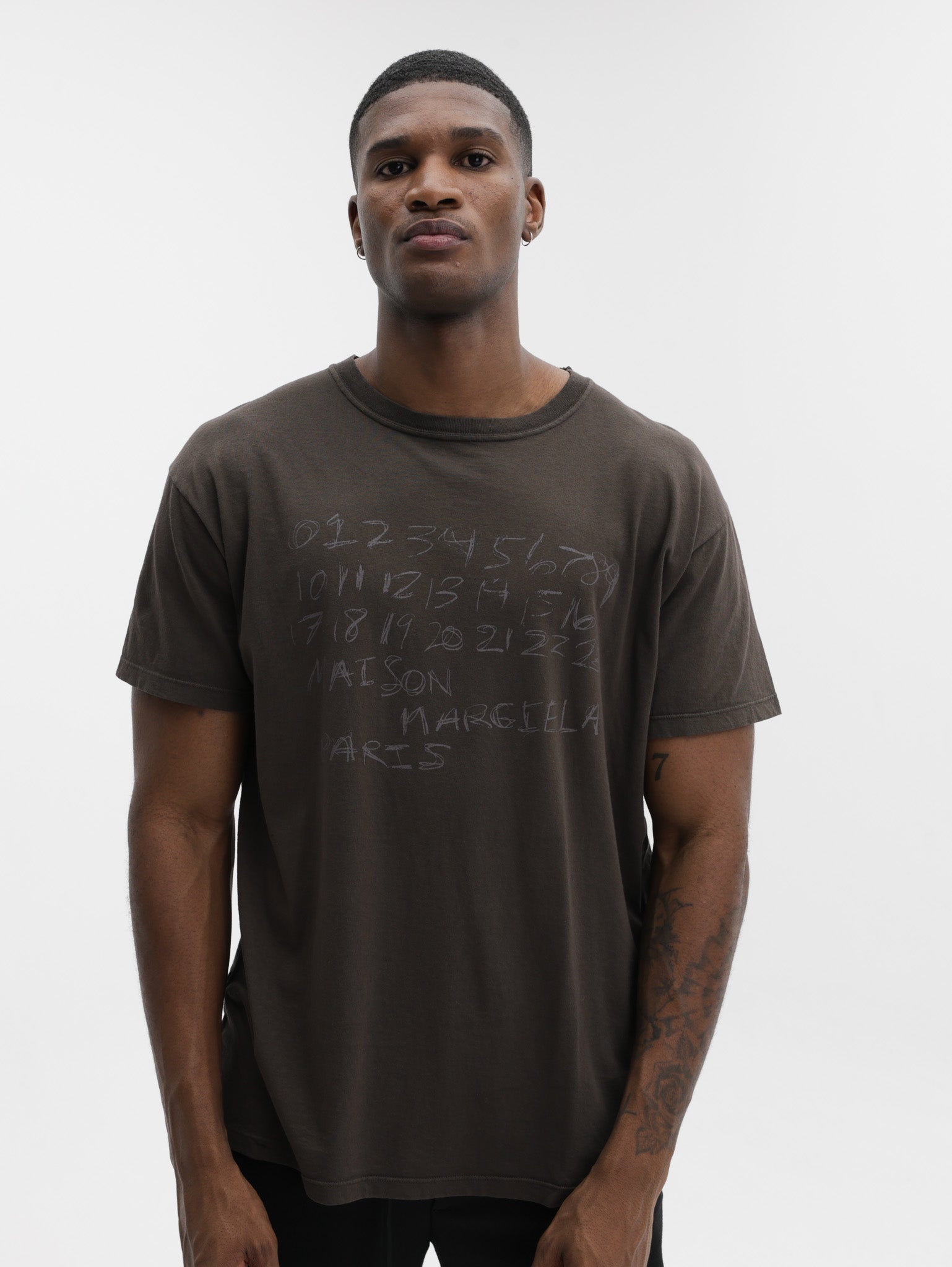 Maison Margiela Numerical T-Shirt Brown - AL Capone Premium