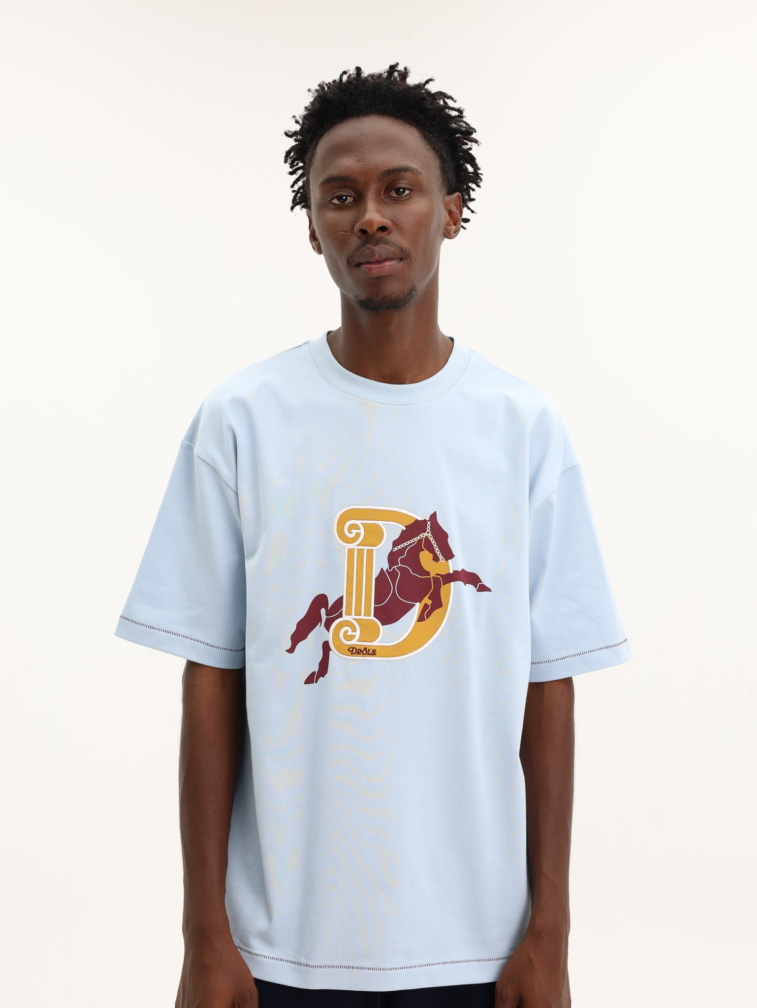 Drole T-Shirt Le T-Shirt D Cheval Baby Blue - AL Capone Premium