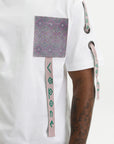 Capone T-Shirt Multi Printed Pocket White