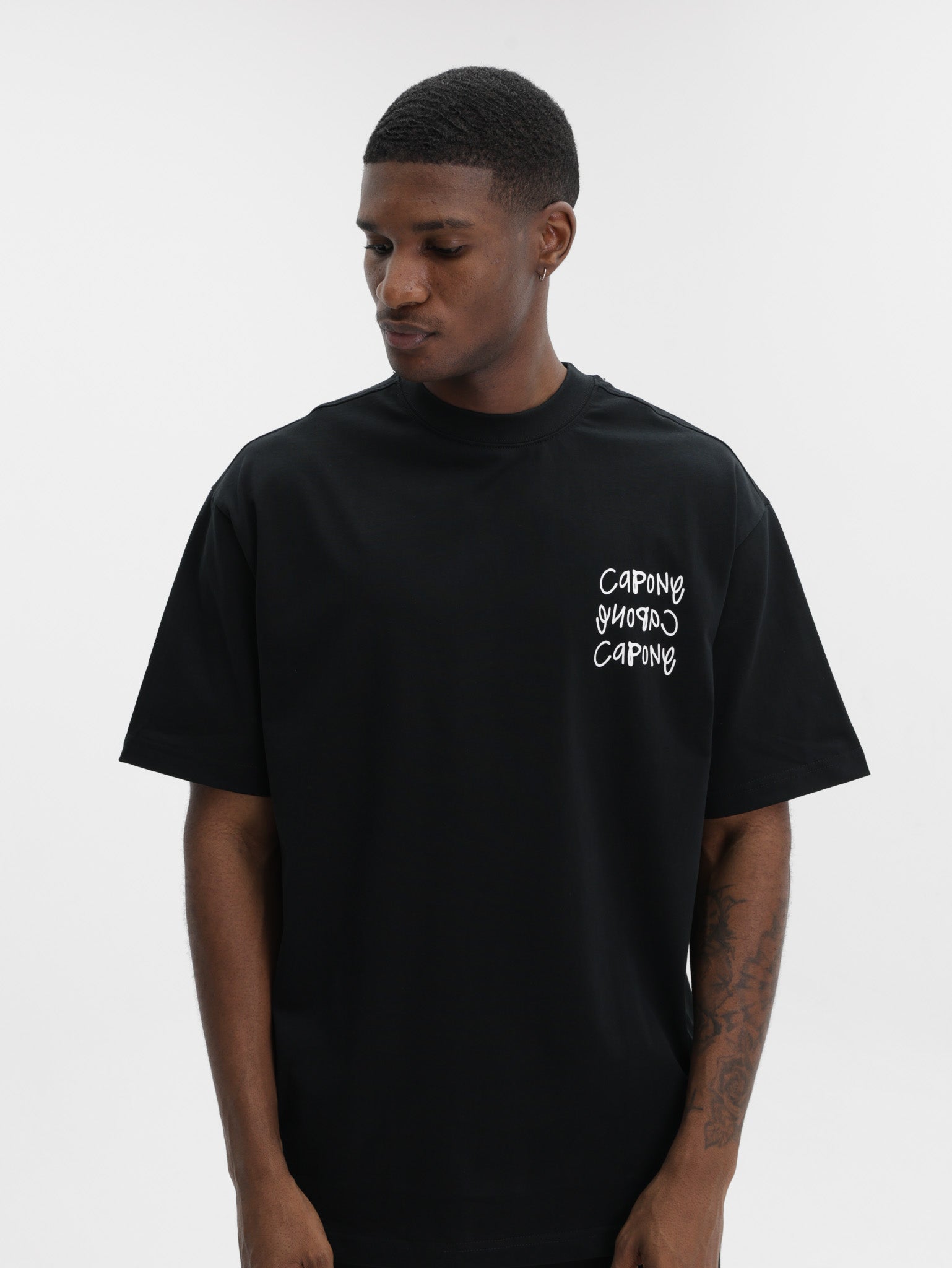 Capone T-Shirt Oversized No Risk No Story Black - AL Capone Premium