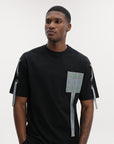 Capone T-Shirt Multi Printed Pocket Black