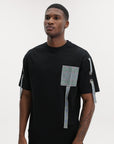 Capone T-Shirt Multi Printed Pocket Black