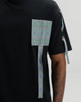 Capone T-Shirt Multi Printed Pocket Black