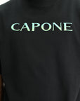 Capone T-Shirt Logo Black-Aqua